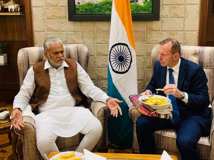 Chai per charcha with Tony Abott former Prime Minister of Australia